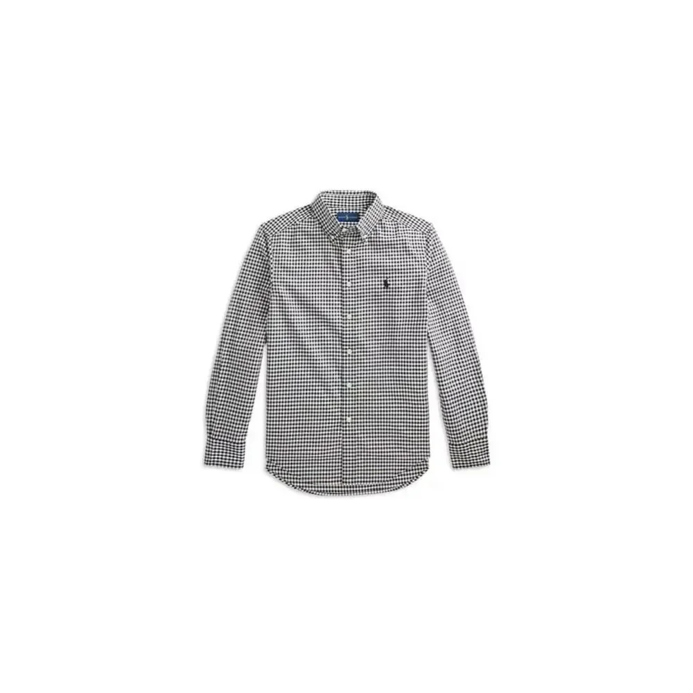 Ralph Lauren Boys Green Buffalo Checkered Button Down Shirt, Size 6